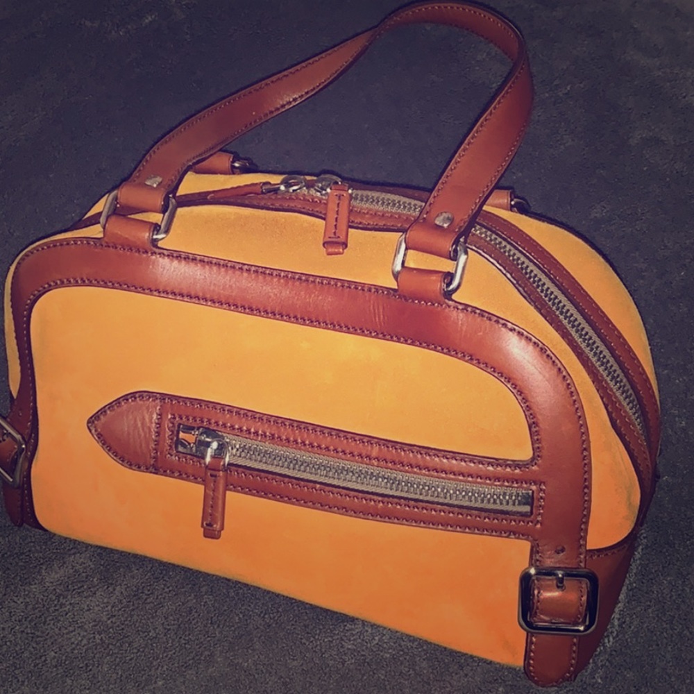 PRADA🔻AUTHENTIC vintage 2toned Leather/ Suede Bag